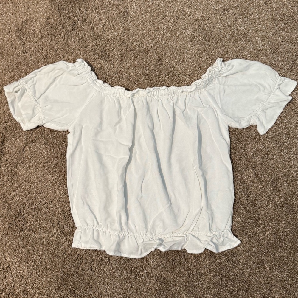 Style Envy White Off-Shoulder Crop Top